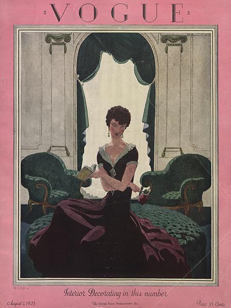 【アンティーク壁掛】VOGUE 1925年4月号 パリファッション特集 August 1 1925 | Vogue