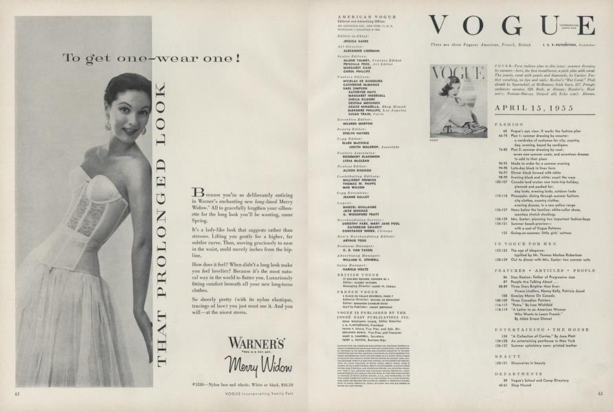 Table of Contents | Vogue | APRIL 15, 1955