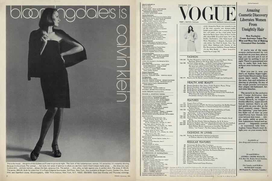 VOGUE マレネ·デートリヒ特集 1973.12月~1974.1月号 Jacqueline Bisset | Vogue | DECEMBER 1973