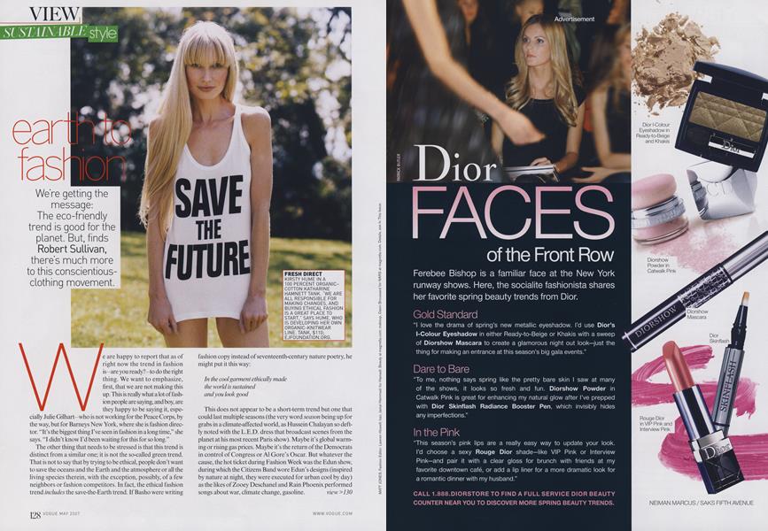 Sustainable Style—Eco-ethical Chic: Earth to Fashion | Vogue | MAY